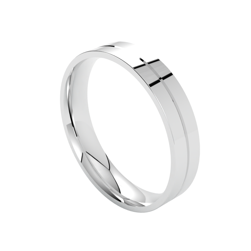 ręcznie wykończone obrączki ślubne białe złoto 585